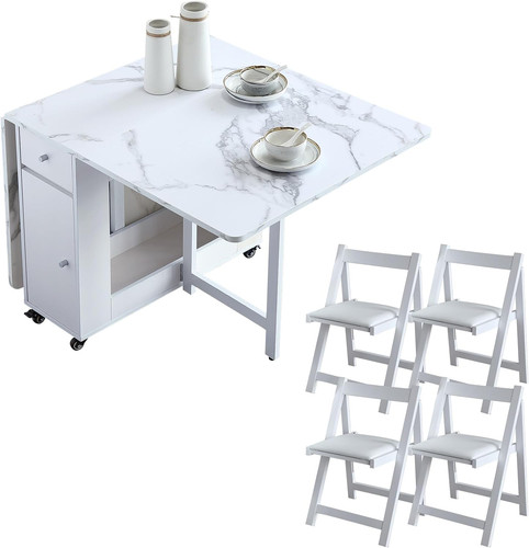 Folding dining table set - folding,