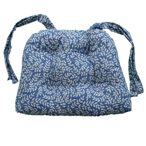 Bouvier blue leaf chair pad - blue,