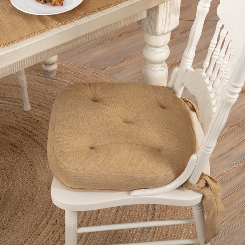 Farmhouse chair pad tan - in,