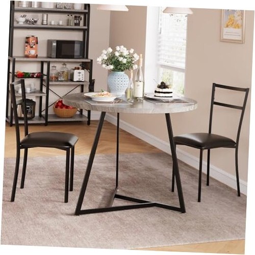 Rustic gray dining table - dining,