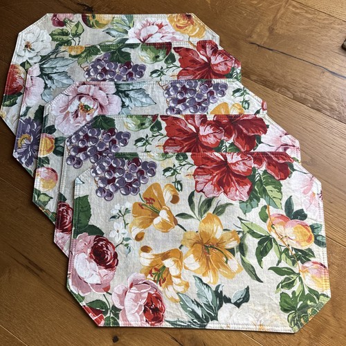 Vintage floral placemats - vintage,