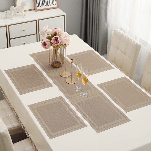 Pvc placemats non slip dining - pvc, non-slip
