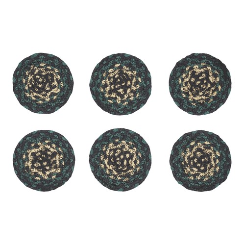 Country coaster set green - country,