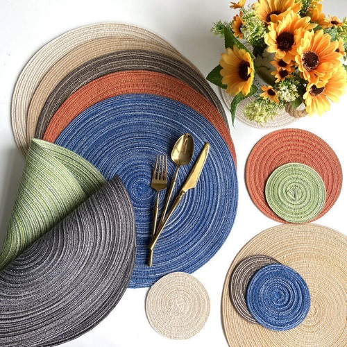 Set round woven braided - round,