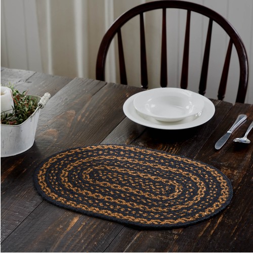 Country x18 placemat - placemat, black