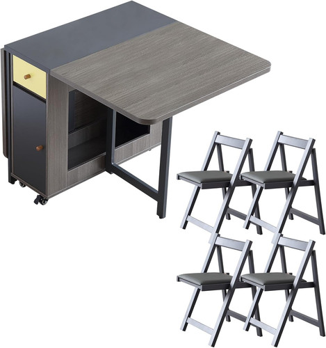 Compact folding dining table - dining,