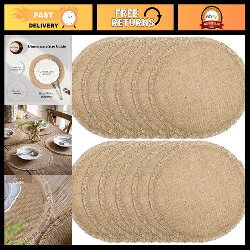 Set round burlap - set,